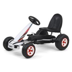Milly Mally Dětská šlapací motokára Go-kart Viper bílá