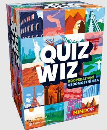 Mindok Quiz Wiz kooperativní vědomostní karetní hra
