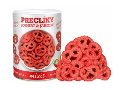 Mixit Preclíky Jogurtová čokoláda s jahodami 250g