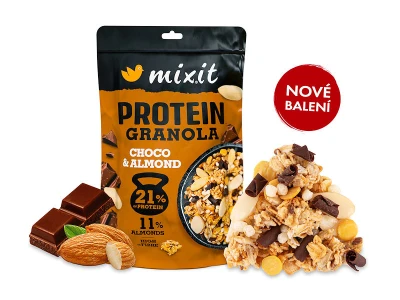 Mixit Proteinová granola z pece, čokoláda a mandle 450 g