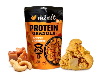 Mixit Proteinová granola z pece Toffee kešu 350 g
