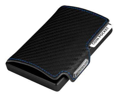Mondraghi Racing Carbon Blue černá pánská peněženka
