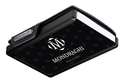 Mondraghi Racing Carbon Blue černá pánská peněženka