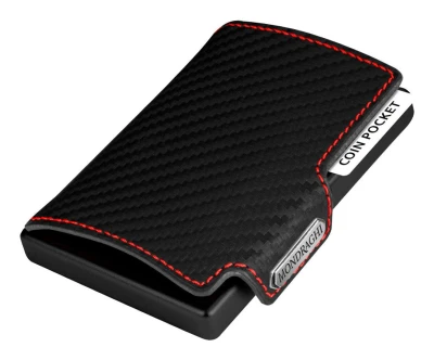 Mondraghi Racing Carbon Red černá pánská peněženka