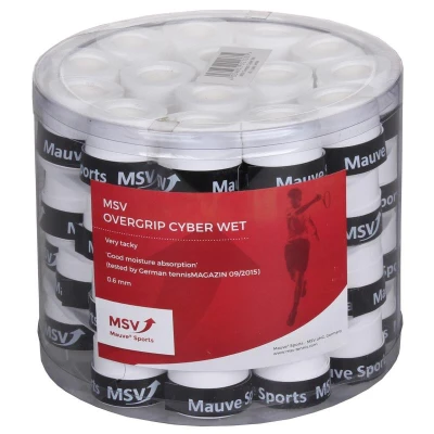 MSV Cyber Wet overgrip omotávka tl. 0,6 mm bílá MSV Cyber Wet overgrip omotávka tl. 0,6 mm bílá
