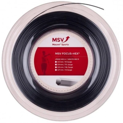 MSV Focus HEX tenisový výplet 200 m černá MSV Focus HEX tenisový výplet 200 m černá