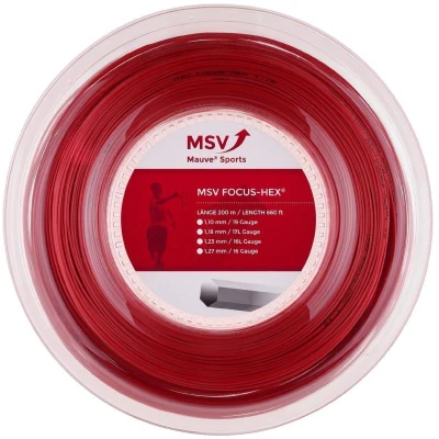MSV Focus HEX tenisový výplet 200 m červená