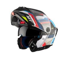 MT Helmets ATOM 2 SV BAST A0 perleťová černo-modro-červeno-bílá integrální helma + sleva 300,- na příslušenství