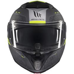 MT Helmets Atom 2 SV Destiny matná čierno-šedá vyklápacia prilba + zľava 400,- na príslušenstvo