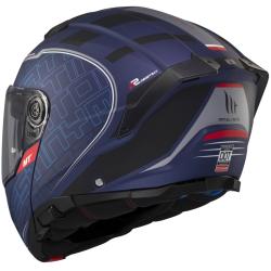 MT Helmets Atom 2 SV Destiny matná modro-čierna výklopná prilba + zľava 400,- na príslušenstvo