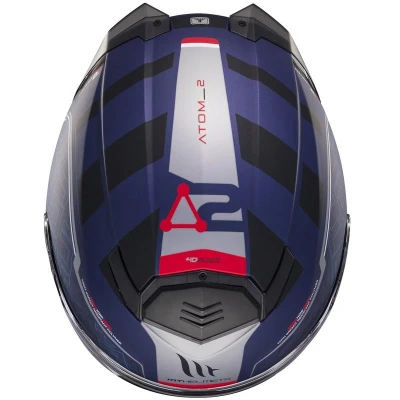 MT Helmets Atom 2 SV Destiny matná modro-černá výklopná helma + sleva 400,- na příslušenství