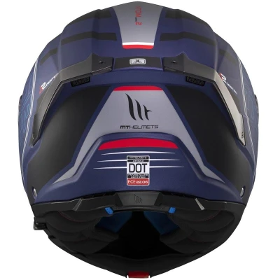 MT Helmets Atom 2 SV Destiny matná modro-černá výklopná helma + sleva 400,- na příslušenství