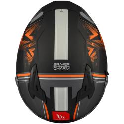 MT Helmets Braker SV Charm matná černo-oranžová Integrální helma + sleva 300,- na příslušenství