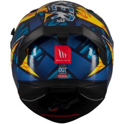 MT Helmets Integrální helma na motorku Braker SV Fury modro-žlutá XS + sleva 400,- na příslušenství