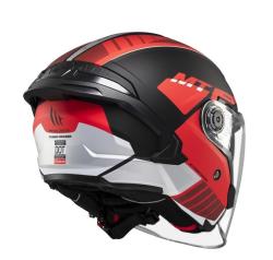 MT Helmets Cosmo SV Cruiser matná červeno-černo-šedá Otevřená helma + sleva 300,- na příslušenství