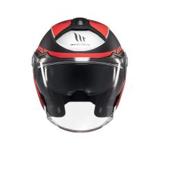 MT Helmets Cosmo SV Cruiser matná červeno-černo-šedá Otevřená helma + sleva 300,- na příslušenství