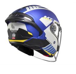 MT Helmets Cosmo SV Cruiser matná modro-černo-šedá Otevřená helma + sleva 300,- na příslušenství