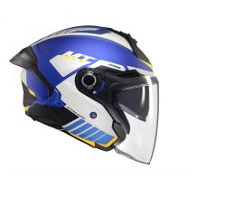 MT Helmets Cosmo SV Cruiser matná modro-černo-šedá Otevřená helma + sleva 300,- na příslušenství