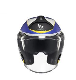 MT Helmets Cosmo SV Cruiser matná modro-černo-šedá Otevřená helma + sleva 300,- na příslušenství
