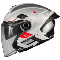 MT Helmets Cosmo SV Silence bílo-šedá otevřená helma + sleva 300,- na příslušenství