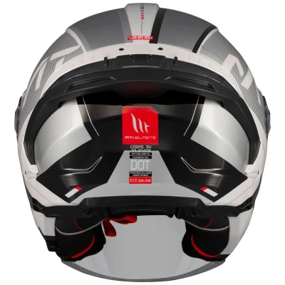 MT Helmets Cosmo SV Silence bílo-šedá otevřená helma + sleva 300,- na příslušenství