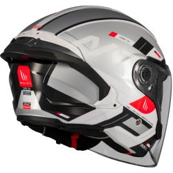 MT Helmets Cosmo SV Silence bílo-šedá otevřená helma + sleva 300,- na příslušenství