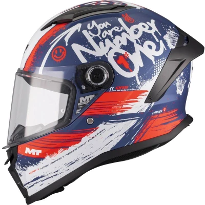 MT Helmets Dětská integrální helma na motorku Stinger 2 Rocket C17 modro-červeno-bílá MT Helmets Dětská integrální helma na motorku Stinger 2 Rocket C17 modro-červeno-bílá