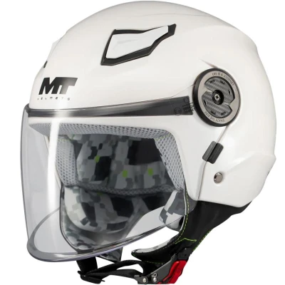 MT Helmets Dětská otevřená helma na motorku Lite Pure A0 bílá MT Helmets Dětská otevřená helma na motorku Lite Pure A0 bílá