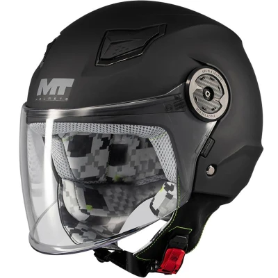 MT Helmets Dětská otevřená helma na motorku Lite Pure A1 matná černá MT Helmets Dětská otevřená helma na motorku Lite Pure A1 matná černá