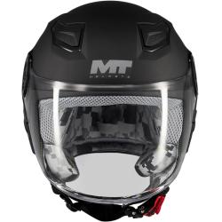 MT Helmets Dětská otevřená helma na motorku Lite Pure A1 matná černá