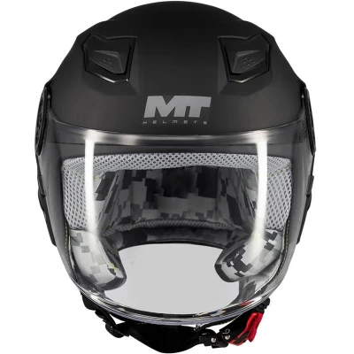 MT Helmets Dětská otevřená helma na motorku Lite Pure A1 matná černá