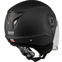 MT Helmets Dětská otevřená helma na motorku Lite Pure A1 matná černá
