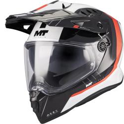 MT Helmets Enduro helma na motorku Track SV Nomad A15 bílo-černo-červená