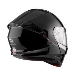 MT Helmets Genesis SV Solid A1 čierna lesklá vyklápacia prilba + moto kukla RSA