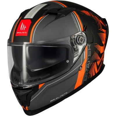 MT Helmets Braker SV Charm matná černo-oranžová Integrální helma + sleva 300,- na příslušenství MT Helmets Braker SV Charm matná černo-oranžová Integrální helma + sleva 300,- na příslušenství