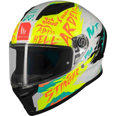 MT Helmets Stinger 2 Ardent bílo-žlutá integrální helma + sleva 300,- na příslušenství MT Helmets Stinger 2 Ardent bílo-žlutá integrální helma + sleva 300,- na příslušenství