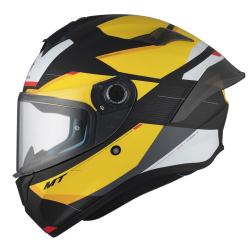 MT Helmets TARGO S KAY B3 matná černo-bílo-žlutá Integrální helma + sleva 300,- na příslušenství MT Helmets TARGO S KAY B3 matná černo-bílo-žlutá Integrální helma + sleva 300,- na příslušenství