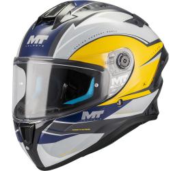 MT Helmets Integrální helma Targo S Outside C3 šedo-žluto-modrá + moto kukla RSA