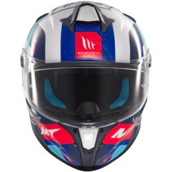 MT Helmets Integrálna prilba Targo S SERGIO GARCIA modro-červeno-biela + moto kukla RSA