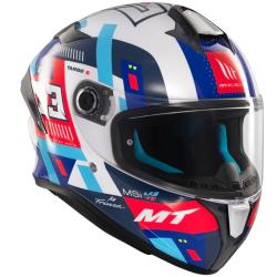 MT Helmets Integrálna prilba Targo S SERGIO GARCIA modro-červeno-biela + moto kukla RSA