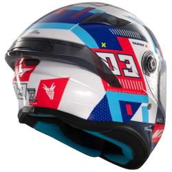 MT Helmets Integrálna prilba Targo S SERGIO GARCIA modro-červeno-biela + moto kukla RSA