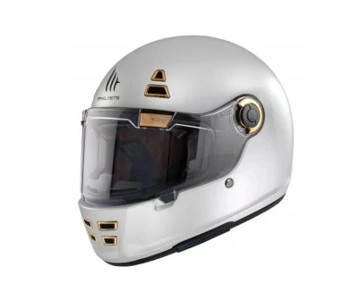 MT Helmets Jarama Solid A0 bílá lesklá Integrální přilba + sleva 300,- na příslušenství