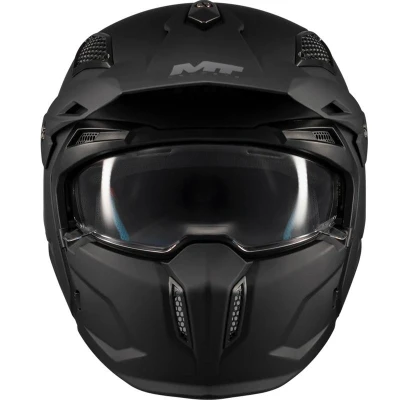 MT Helmets Modulární helma na motorku Streetfighter SV S Pure A1 matná černá XS + sleva 300,- na příslušenství