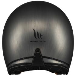 MT Helmets Otvorená prilba Le Mans 2 SV Scratched Chrome matná sivá + zľava 400,- na príslušenstvo