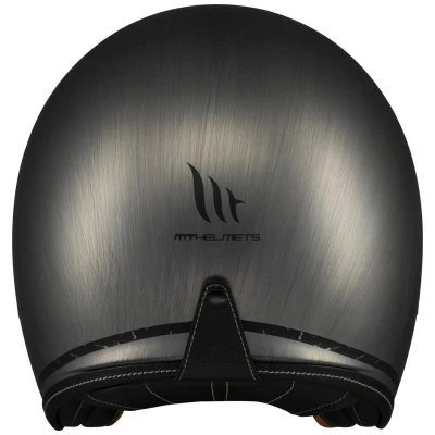 MT Helmets Otevřená helma Le Mans 2 SV Scratched Chrome matná šedá + sleva 400,- na příslušenství