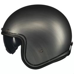 MT Helmets Otvorená prilba Le Mans 2 SV Scratched Chrome matná sivá + zľava 400,- na príslušenstvo