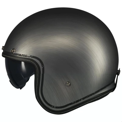 MT Helmets Otevřená helma Le Mans 2 SV Scratched Chrome matná šedá + sleva 400,- na příslušenství