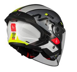 MT Helmets Cosmo SV Silence černo-fluo žlutá tevřená helma + sleva 300,- na příslušenství