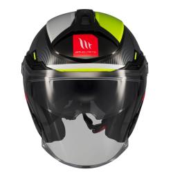 MT Helmets Cosmo SV Silence černo-fluo žlutá tevřená helma + sleva 300,- na příslušenství
