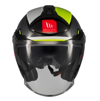 MT Helmets Cosmo SV Silence černo-fluo žlutá tevřená helma + sleva 300,- na příslušenství